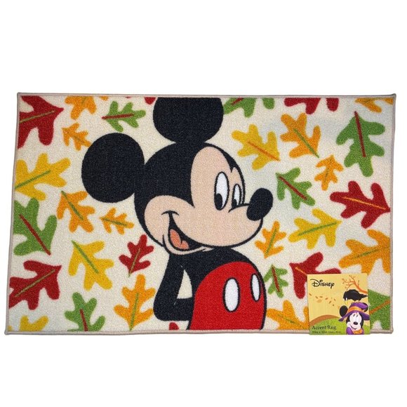 Disney Mickey Mouse Fall Leaves Accent Rug - Picture 1 of 3